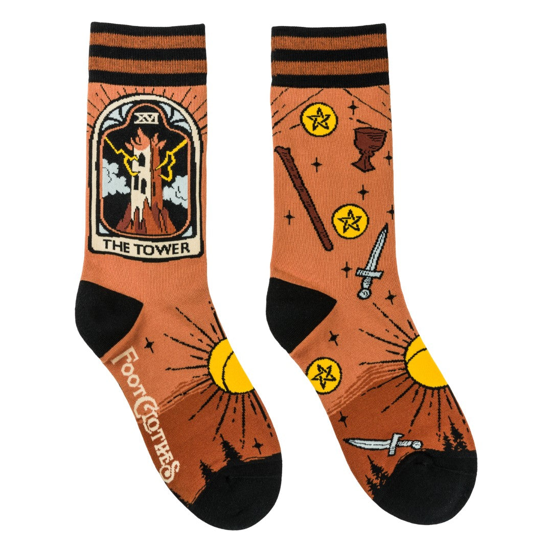 The Tower Tarot Nouveau Crew Socks