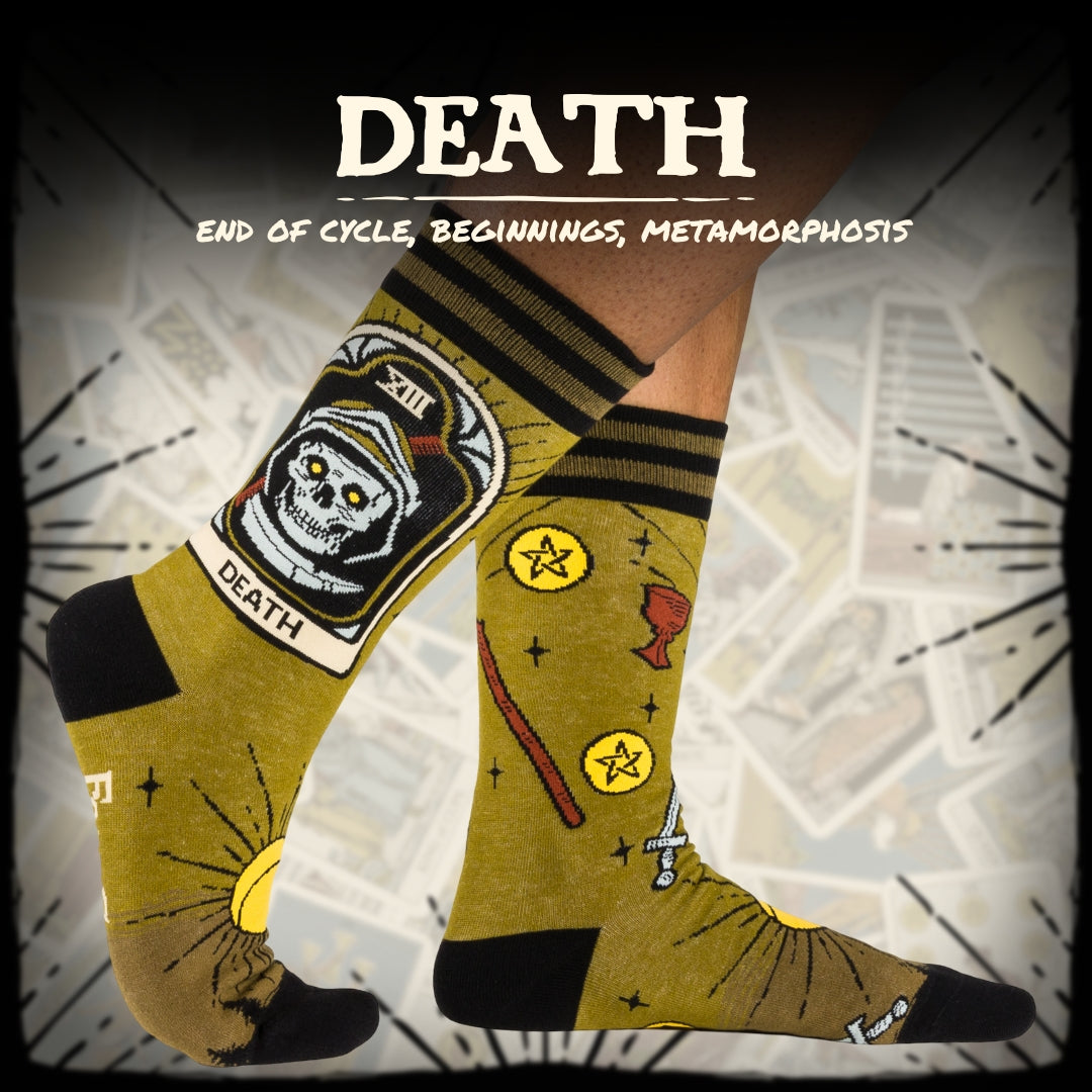 Death Tarot Nouveau Crew Socks