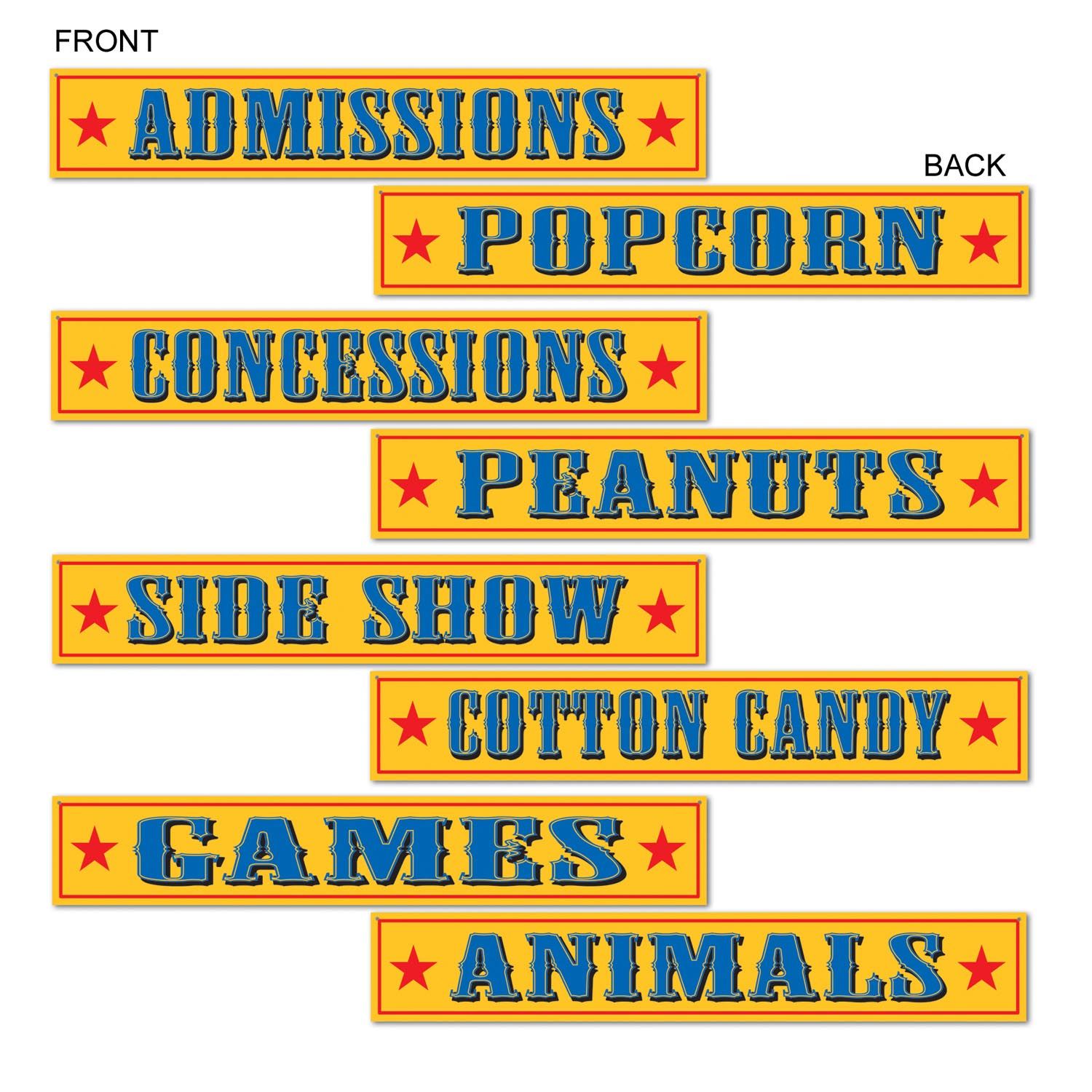 Circus Sign Cutouts