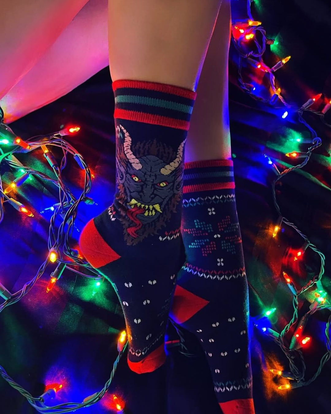Chaussettes à Motif Krampus