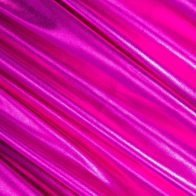 Hologram Metallic Foil Spandex Fabric | 4-Way Stretch Multicolor