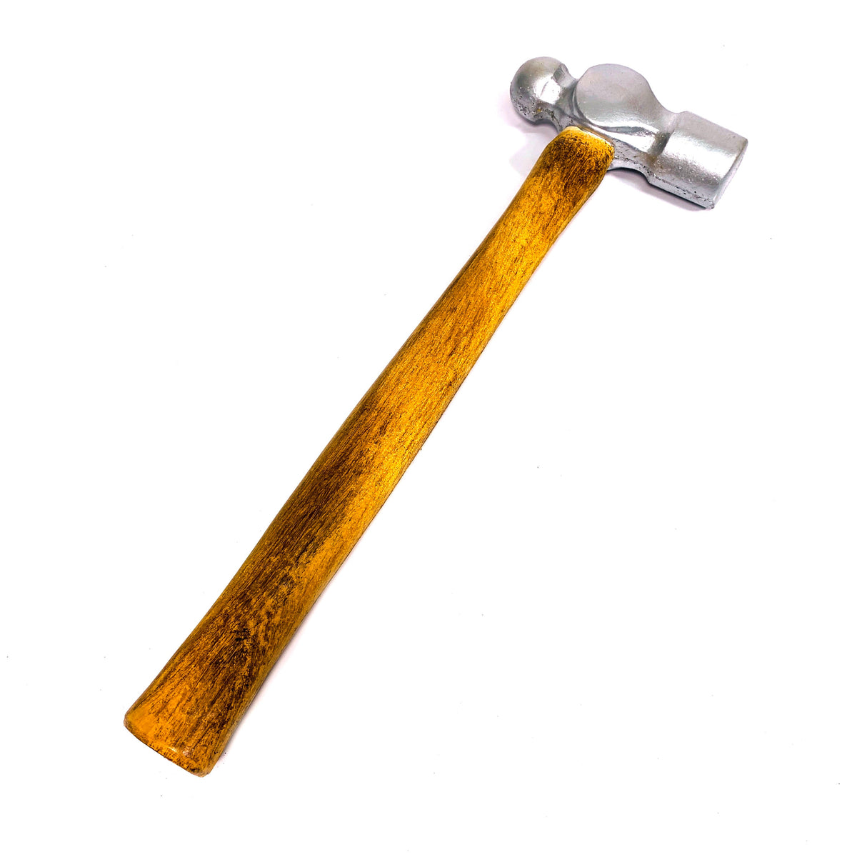 Foam rubber ball-peen hammer — bloodied silver head with aged handle variant