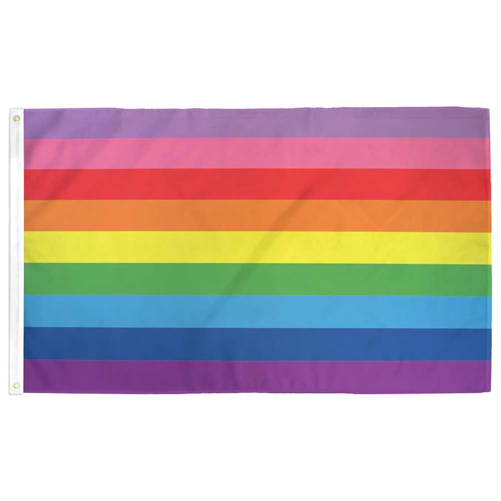 2017 9 Stripe Gilbert Baker Rainbow Pride Flag