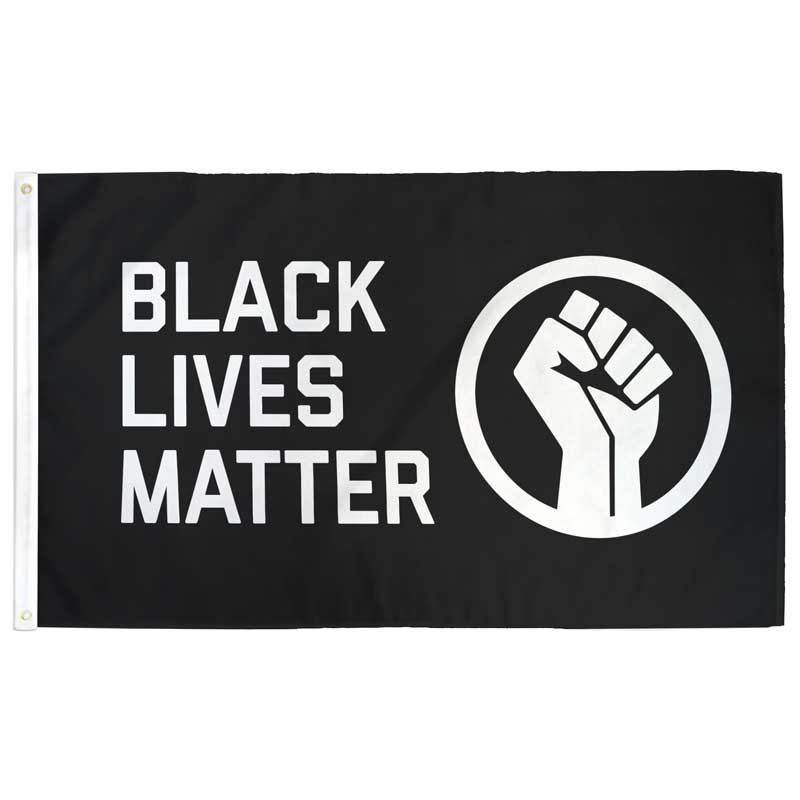 Black Lives Matter (BLM) + Fist Flag