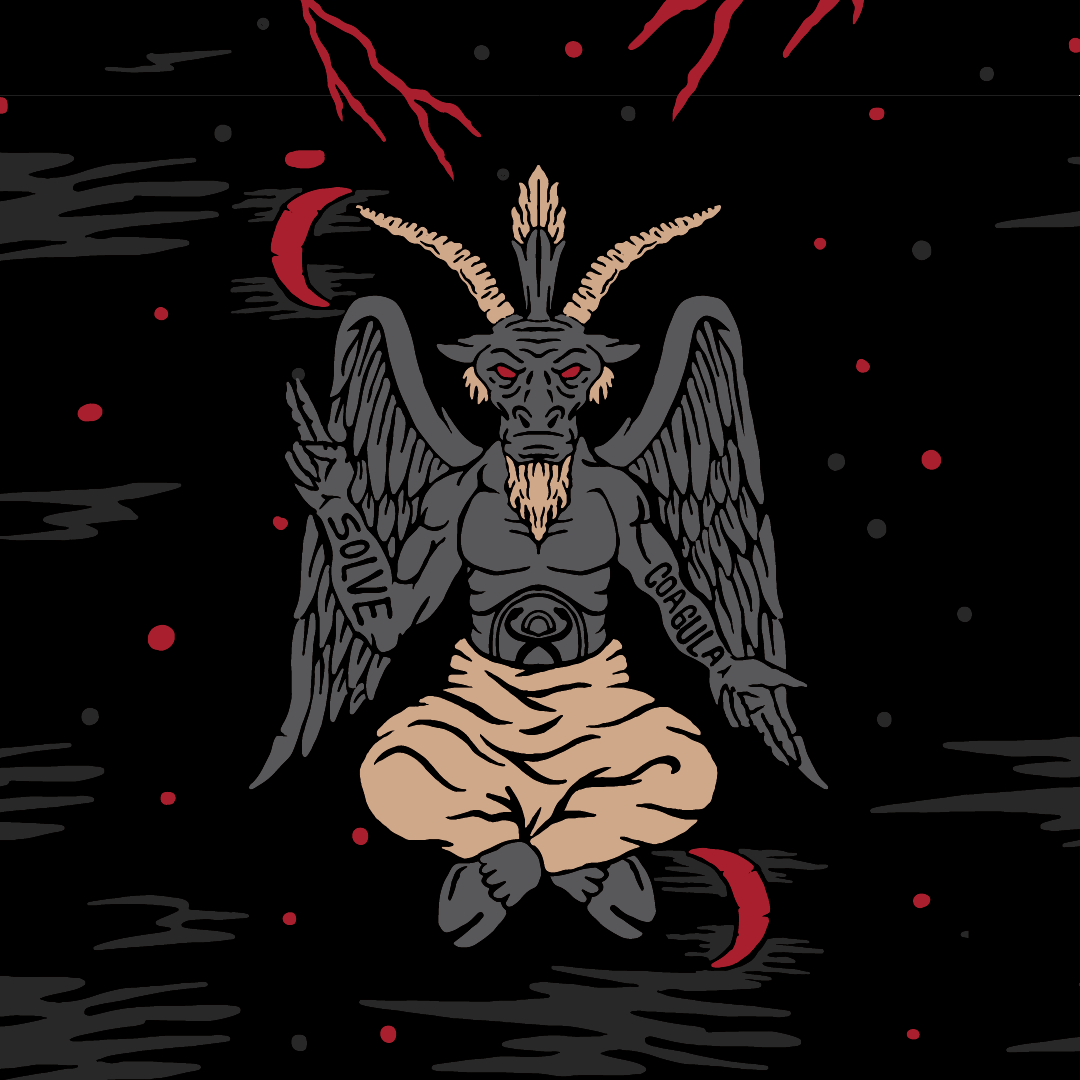Chaussettes d'équipage Baphomet "Evil AF"