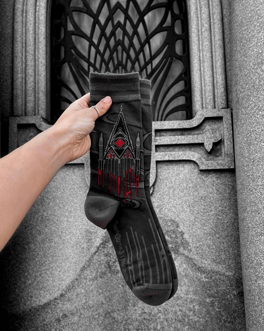 Blood Cathedral FootClothes x Hagborn Collab Crew Socks