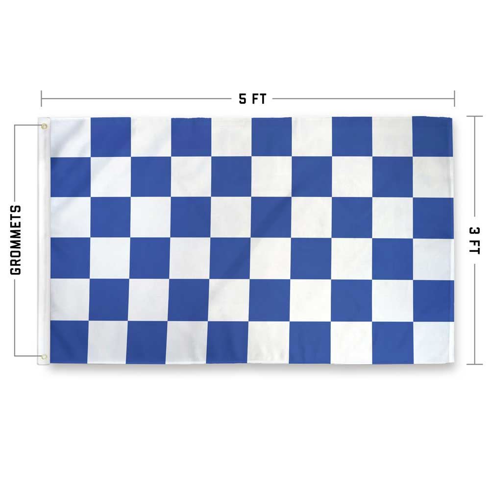 Blue Checkered Flag