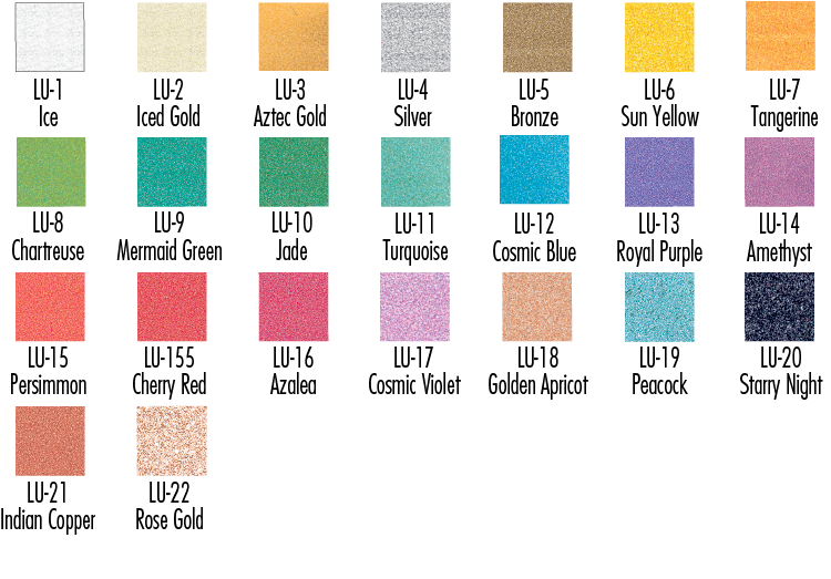 Lumiere Grande Color Eye Shadow — shade chart