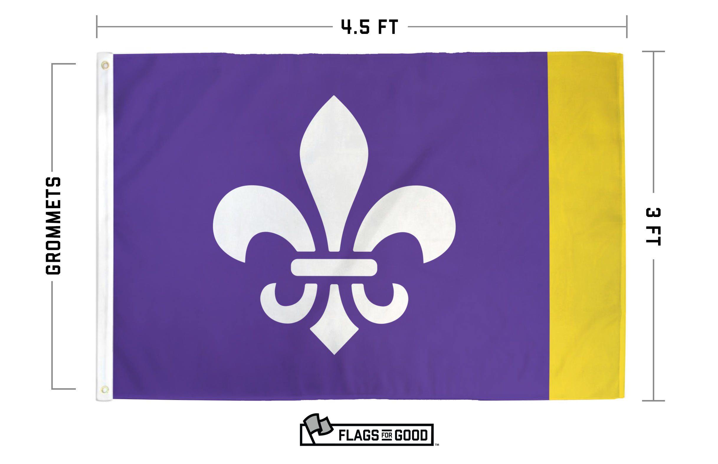 Louisiana "Mardi Gras" Flag