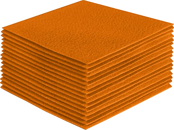 FabricLA Acrylic Felt Craft Sheet Packs – Mango | Soft 100% Acrylic Felt Sheets for DIY & Crafts
