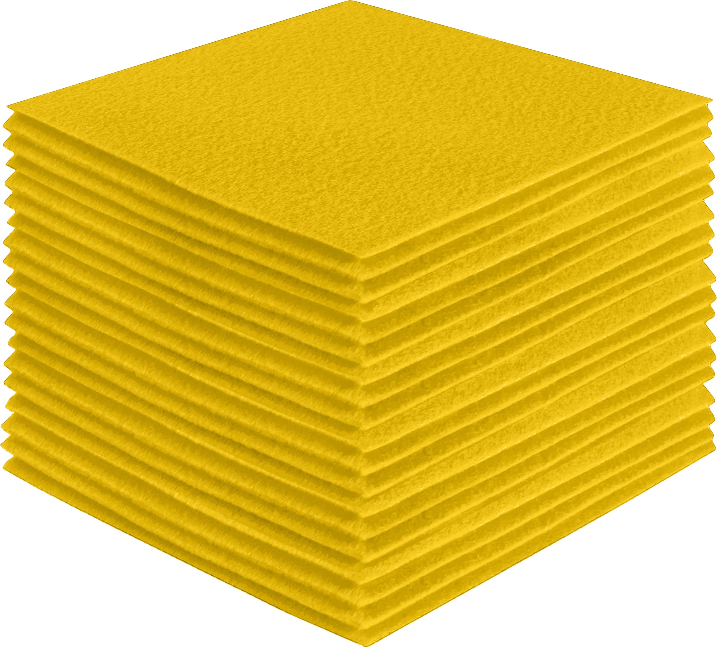 FabricLA Acrylic Felt Craft Sheet Packs – Yellow | Soft 100% Acrylic Felt Sheets for DIY & Crafts