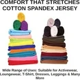 Cotton Spandex Fabric – 10 oz 4-Way Stretch Jersey Knit | Black
