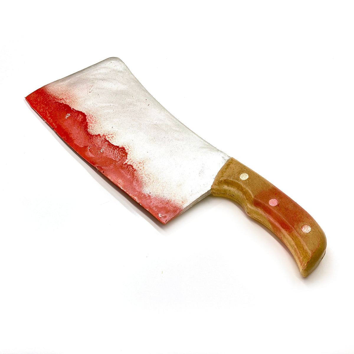 Foam Rubber Lightwood Handle Medium Butcher's Cleaver Prop