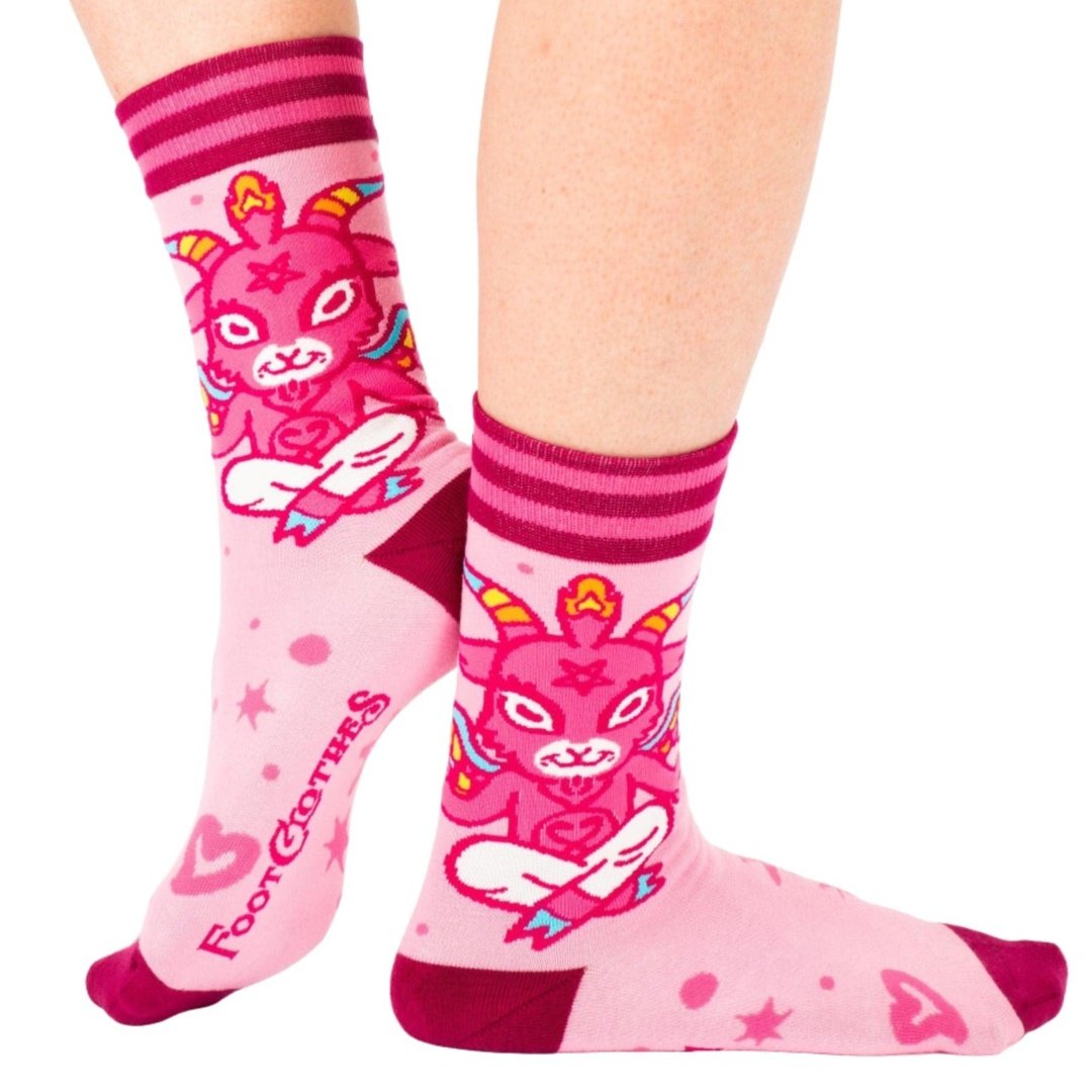 Cute Baphomet Goat Crew Socks