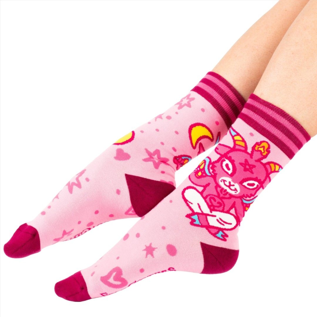 Cute Baphomet Goat Crew Socks