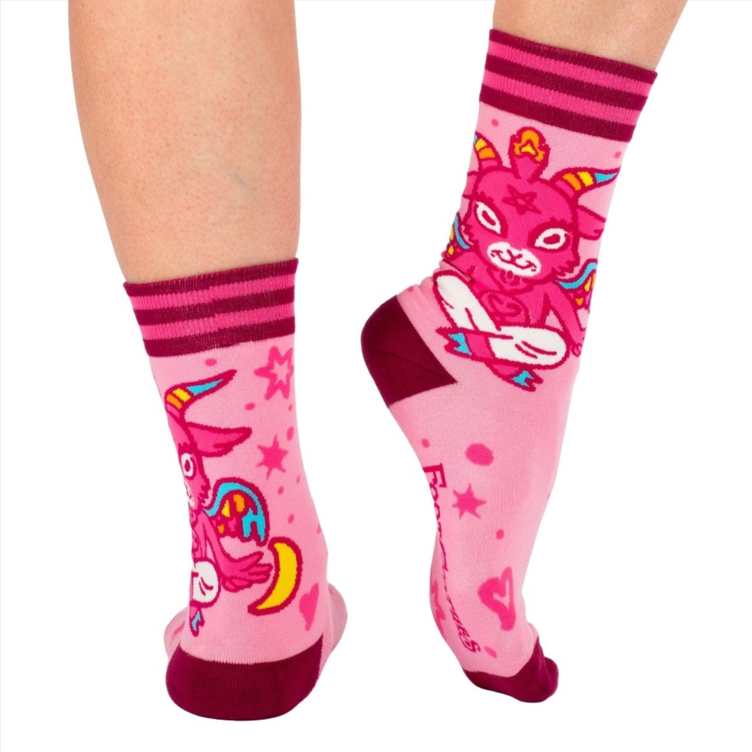 Cute Baphomet Goat Crew Socks