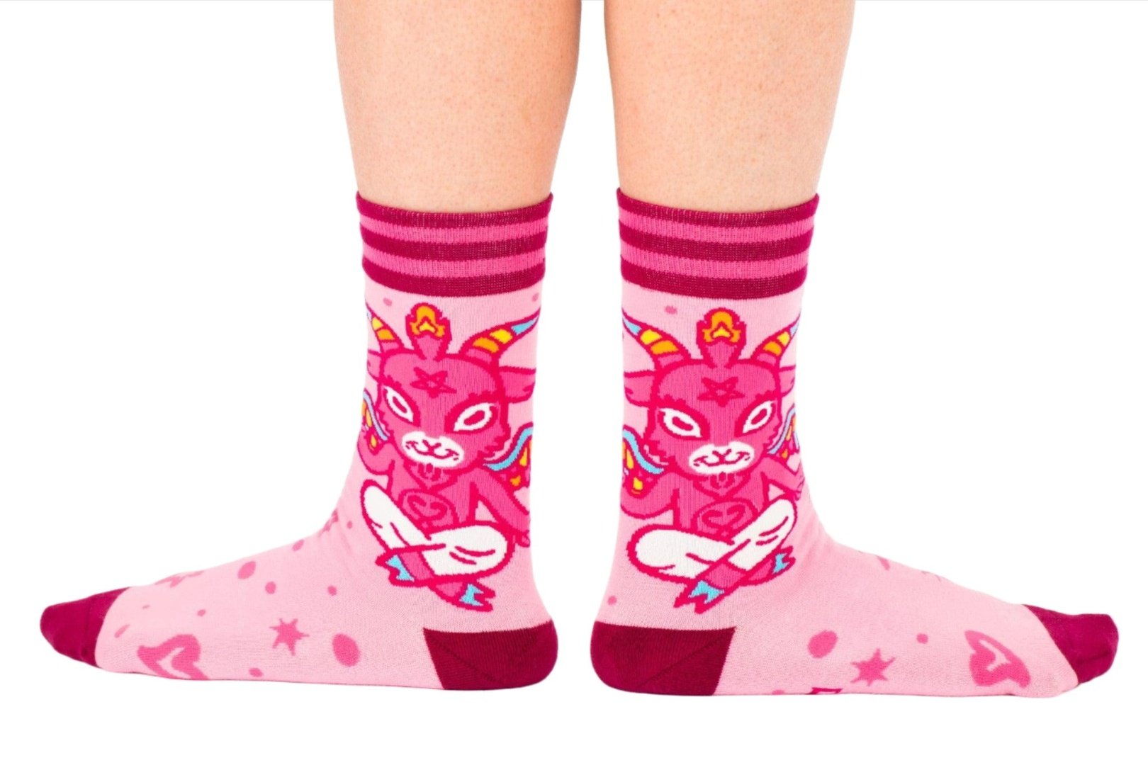 Cute Baphomet Goat Crew Socks