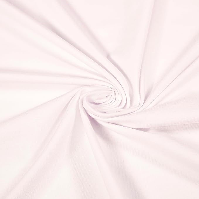 FabricLA 10 oz Cotton Spandex Jersey Knit Fabric – 4-Way Stretch | Ivory
