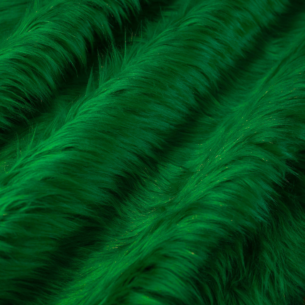 Faux Fur Fabric Squares | Kelly Green