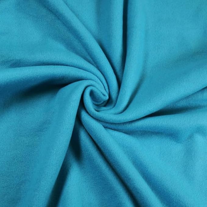 Anti-Pill Polar Fleece Fabric by the Yard – Turquoise (60", 280 GSM)