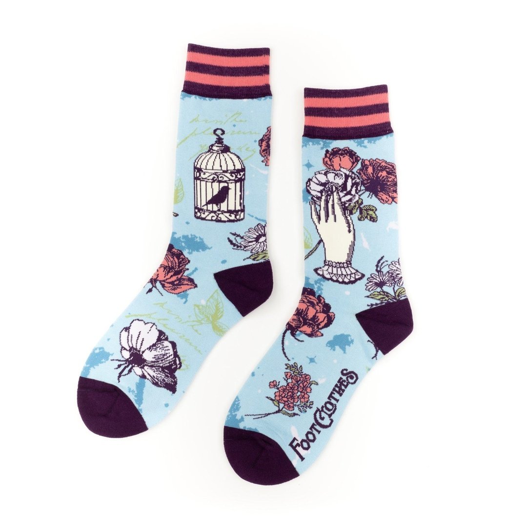 Floral Nightingale Crew Socks