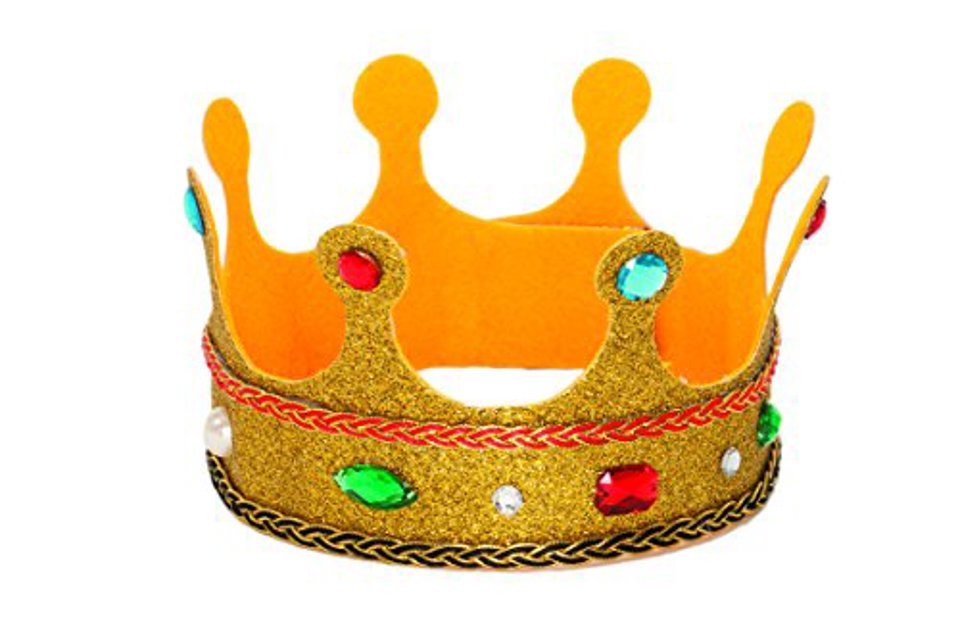 gold dress up crown Adult Costume Jeweled King Gold Crown