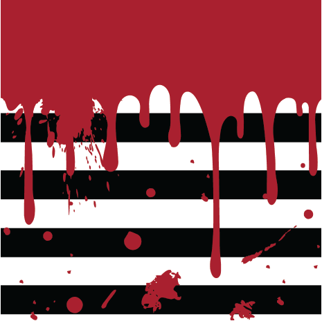 Chaussettes montantes éclaboussées de sang Sanguine Stripes