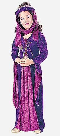 Disfraz de princesa renacentista de terciopelo para niñas