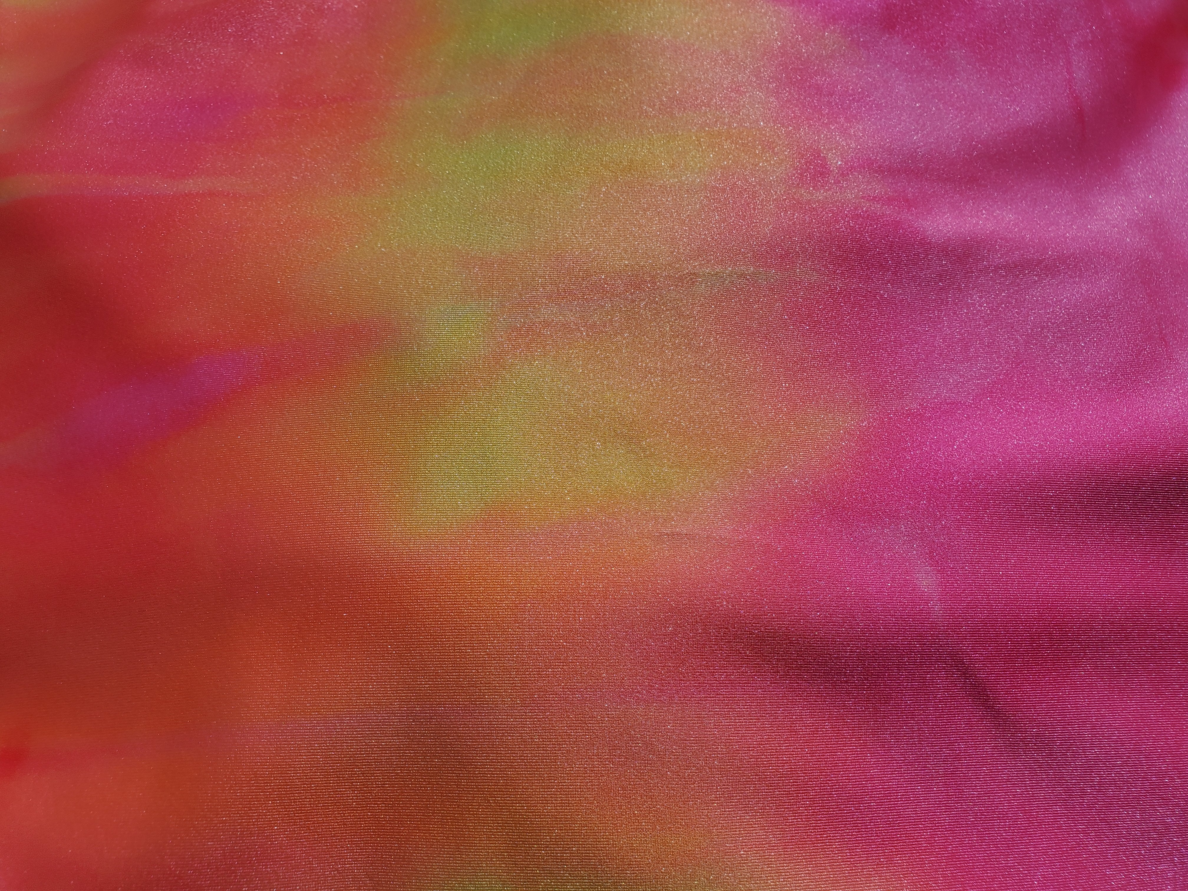 Nylon Spandex elástico en 4 direcciones Tie Dye rosa y amarillo