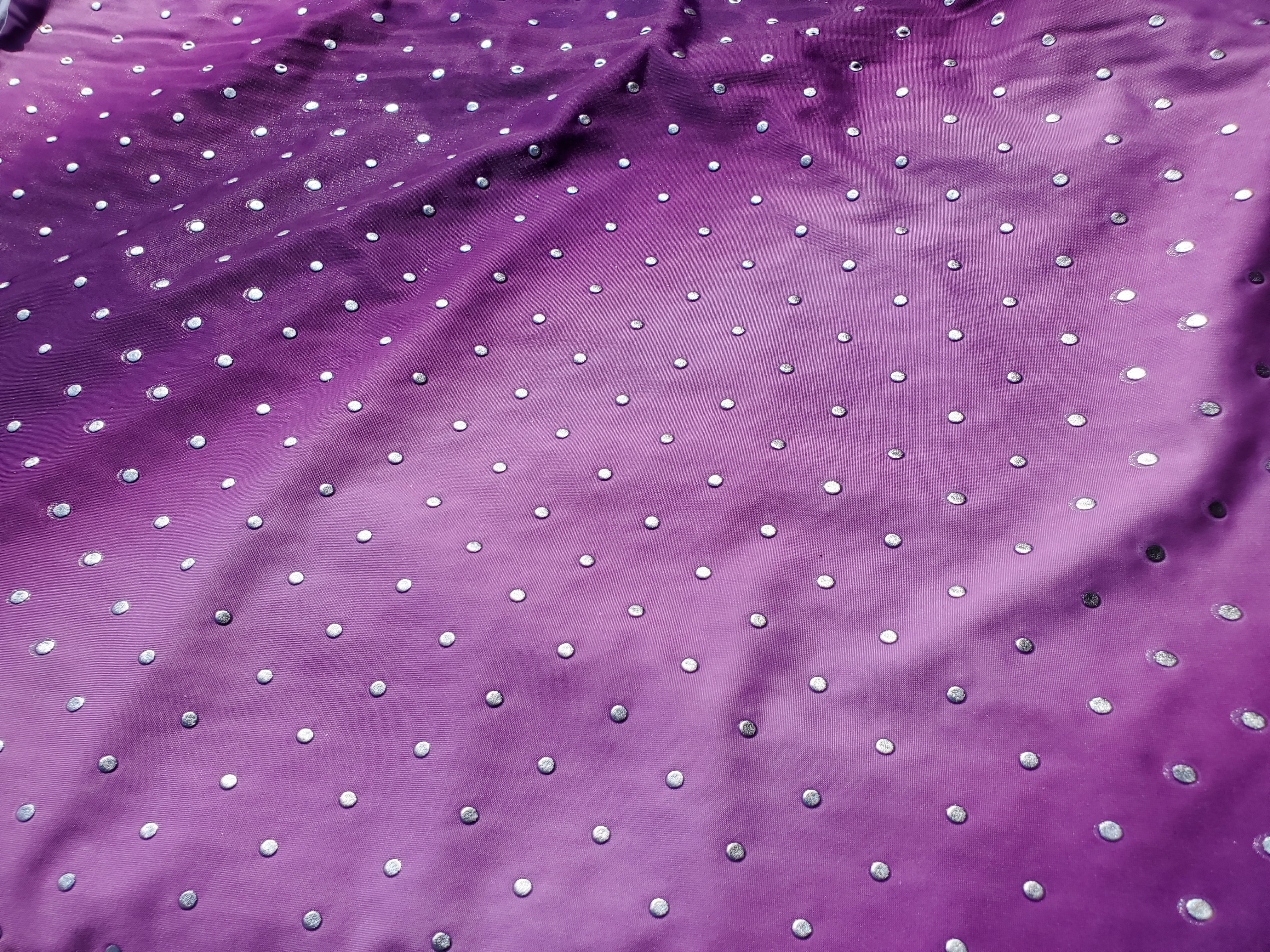 Polyester Spandex Single Span Diagonal Slate Ombre With Silver Studs