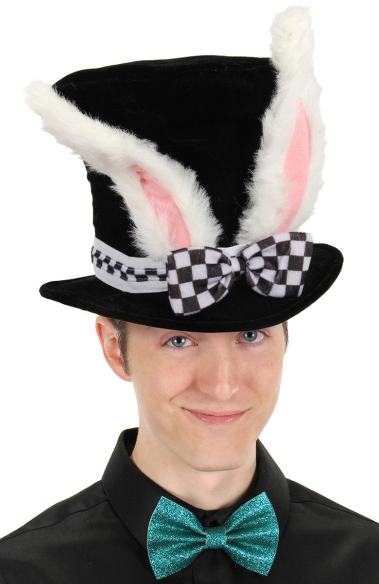 elope Alice in Wonderland White Rabbit Topper Plush Hat