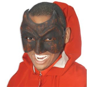 Devil Carnival Half Mask w/Ties