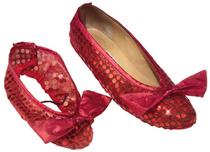 Cubrezapatos con lentejuelas rubí (Oz) 