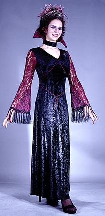 Goth Lace Vamp Adult Costume