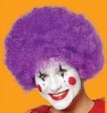 Solid Color Curly Clown Wig - Purple