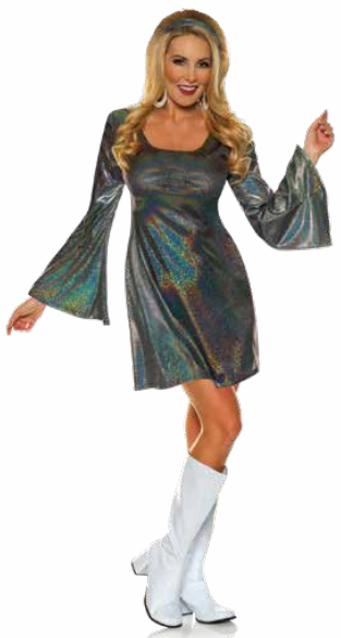70's Woman's Disco Sparkle Mini Dress