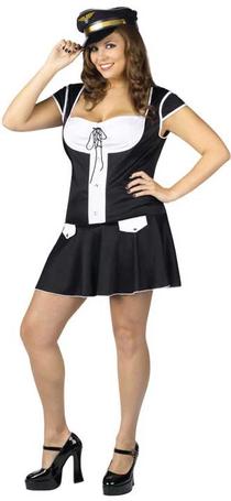 Sexy Plus Size Captain Layover Costume