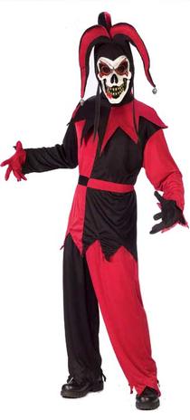 Red Twisted Jester Childs Costume