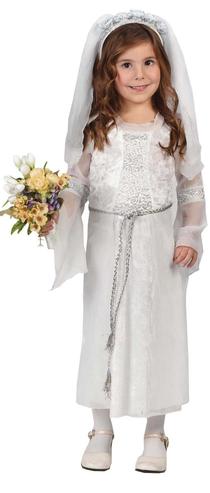 Disfraz de novia elegante para niños pequeños 
