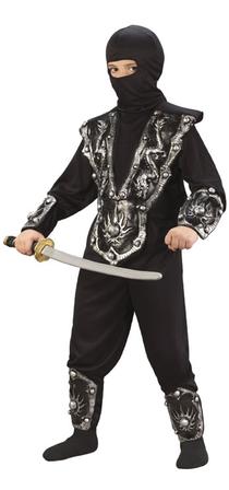 3-D Antique Silver Ninja Child Costume