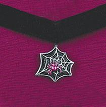 Velvet Choker Medallion - Spiderweb