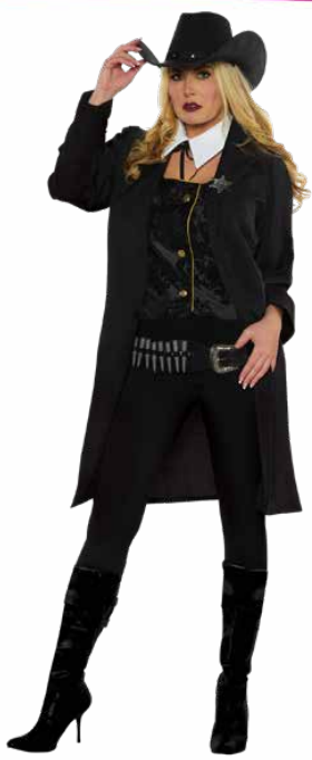 Gunslinger Women's Western Black Costume