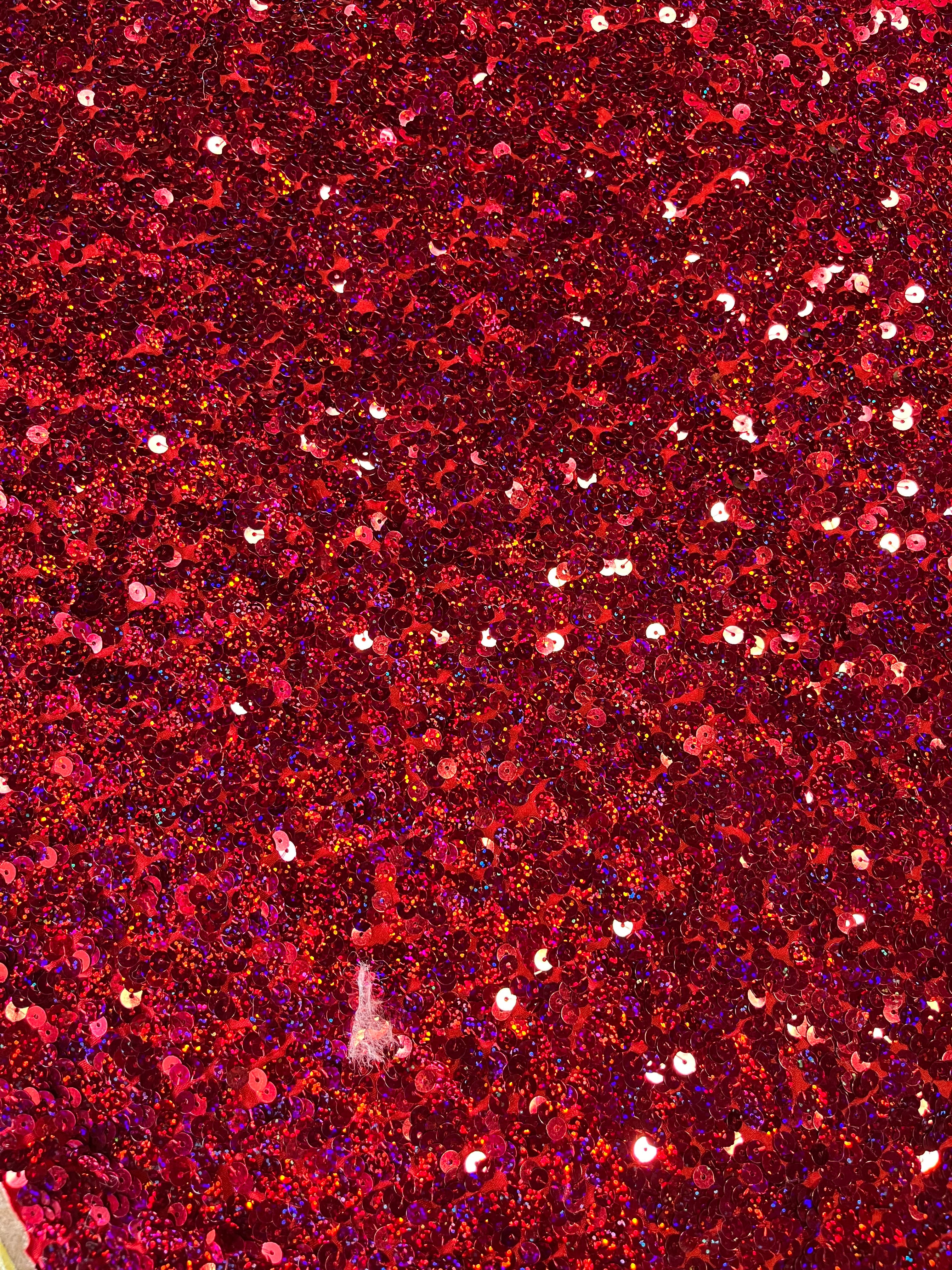 Jazzy Sequin Stretch - Red