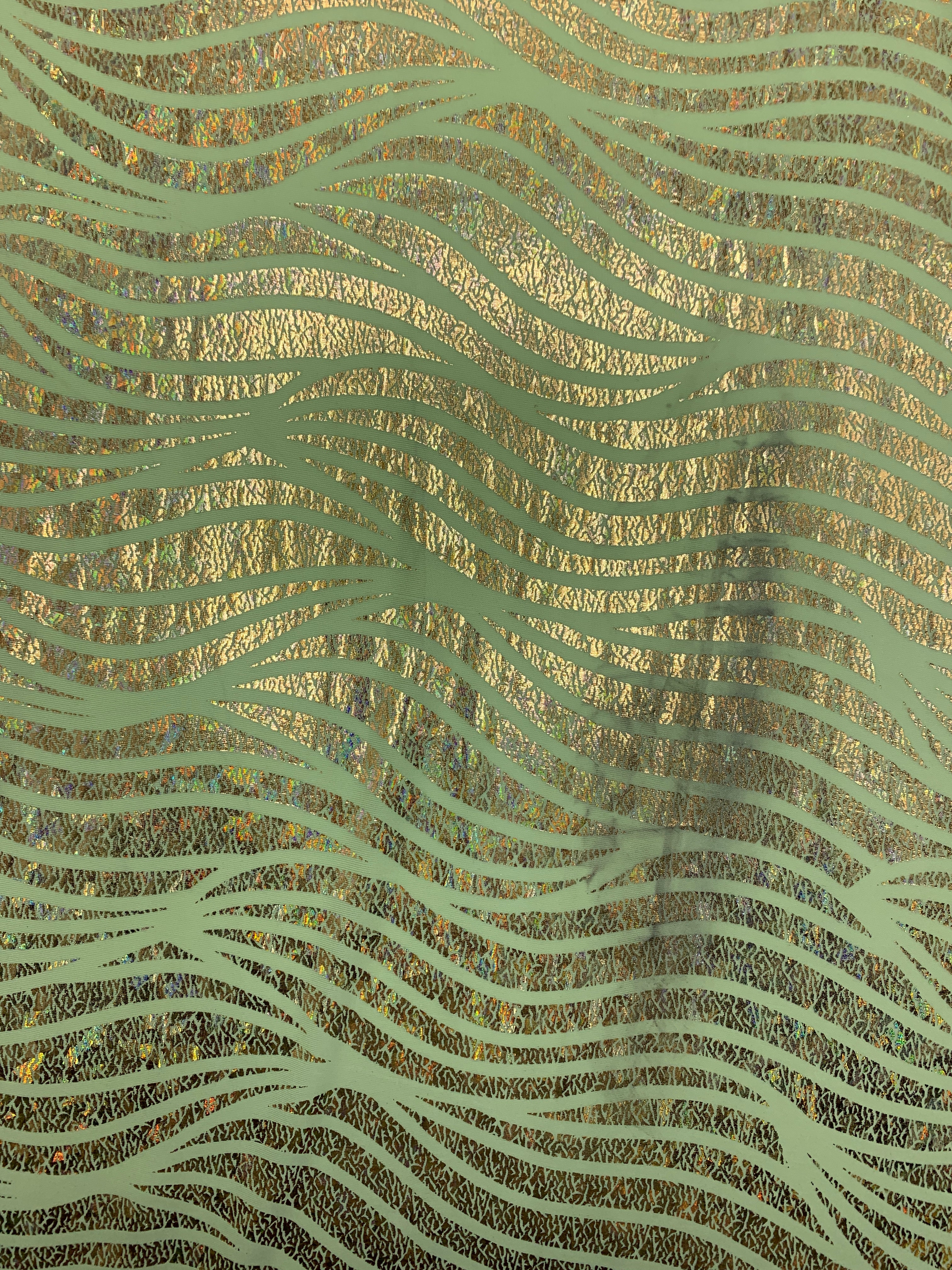 Polyester Single Spun Print with Foil