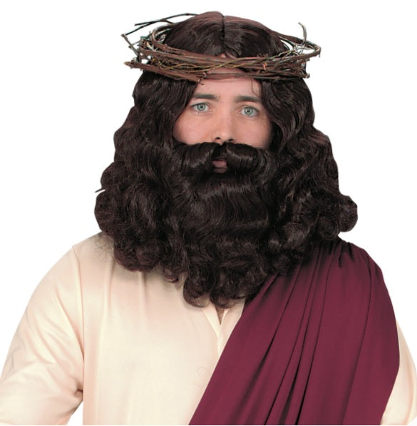 Conjunto de peluca y barba de Jesús