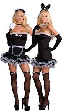 Sexy 2 In 1 French Maid/Bunny Costume
