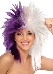 Sports Wig - Purple/White