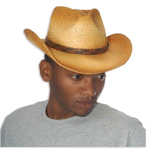 Tea Stain Western Hat W/Band
