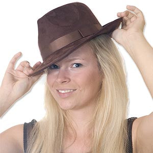 Faux Suede Fedora