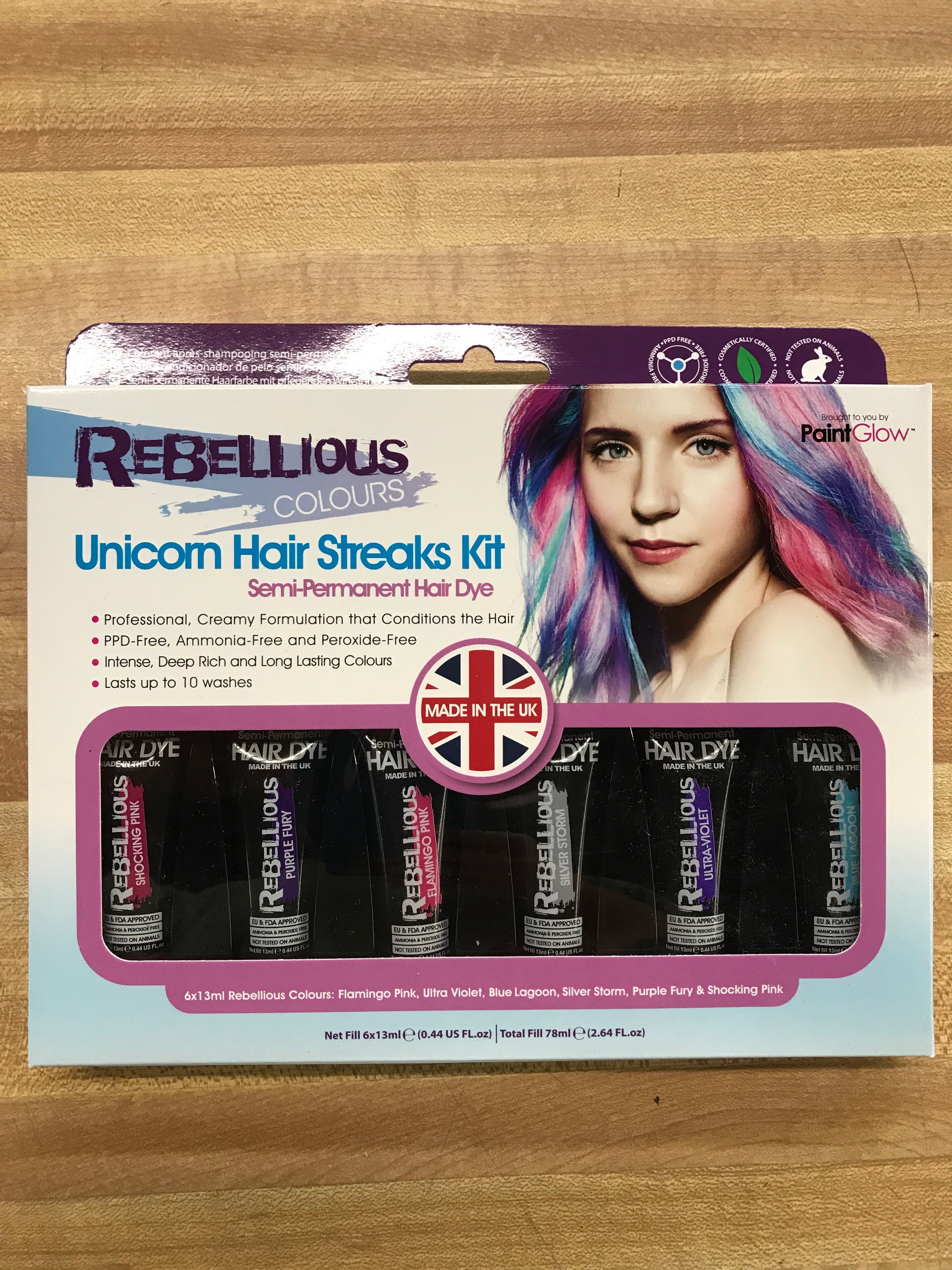 Kits de mechas de cabello de unicornio rebelde